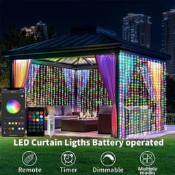 Smart LED Curtain Light RGB Color Changing Holiday Wall Lights Indoor DIY String Light APP Remote Control for Window Party Weddi