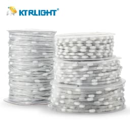 KTRLIGHT DC5V/12V 1.5cm-10cm Pitch 3Pin Clear Wire WS2811 LED Seed Pixel String Light RGB IC Addressable Full Color IP68
