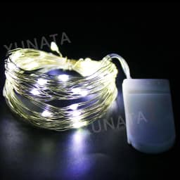 LED Silver Wire Fairy Lights Battery Operated Waterproof Led String with On Off Switch for Wedding Christmas Party Home Decor
