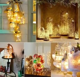9 Color Copper Wire Fairy Garland Lamp 2M 20 LED String Lights Christmas Wedding Home Party Decoration Powered By CR2032 Battery