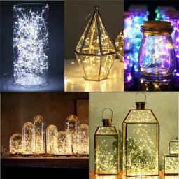 9 Color Copper Wire Fairy Garland Lamp 2M 20 LED String Lights Christmas Wedding Home Party Decoration Powered By CR2032 Battery