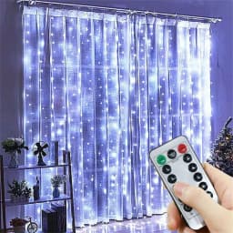 USB Plug Wedding Garland Valentine's Day Ramadan EID Mubarak Decoration for Home Curtain Lights 8 Modes LED Curtain Fairy Light