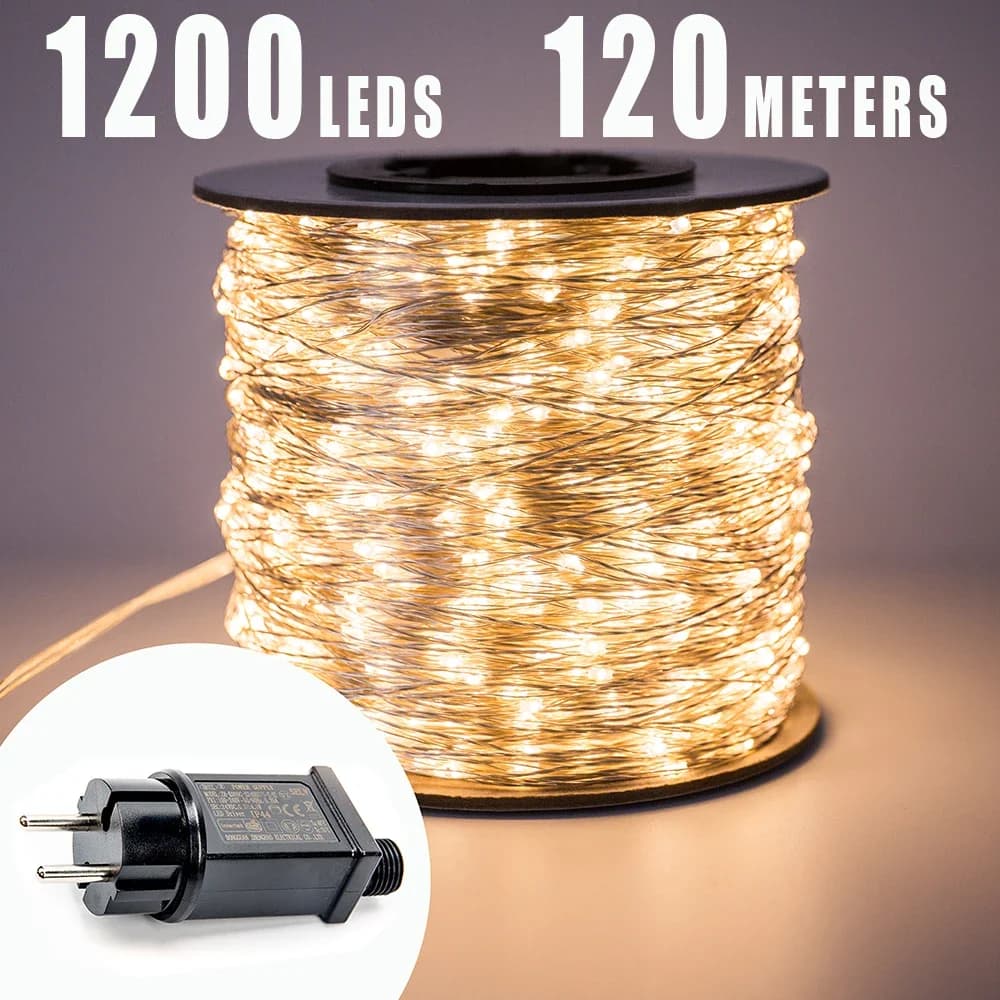 30m 50m 100m 200m LED String Lights Street Fairy Light Waterproof for Outdoor Christmas Fairy Lights Holiday Wedding Decoration