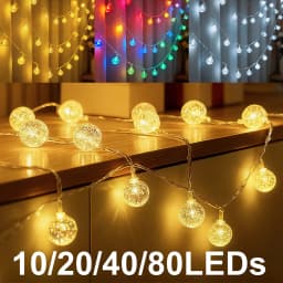 5V 1.5m 3m 6m10m Bubble Ball LED String Fairy Light USB/Battery Powered Warm White/RGB Wedding Christmas Party Home Decoration
