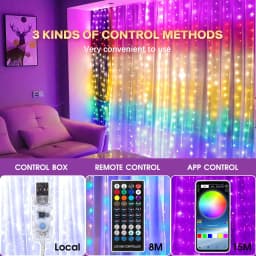 LED String lights WS2812B sk6812 pixel RGBIC Smart LED Curtain String Light Bluetooth APP Christmas Fairy Light DIY USB 5V