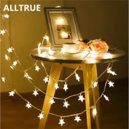 ALLTRUE 1/2M LED Star String Lights LED Fairy Lights Christmas Wedding decoration Lights AA Battery Operate twinkle lights