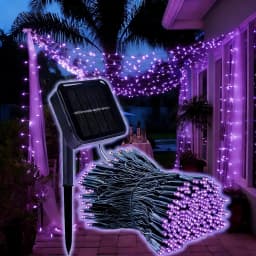 20-200 LEDs Eid Mubarak Solar Fairy Lights 8 Modes LED String Lights Outdoor for Garden Party Decoration Ambient Lighting