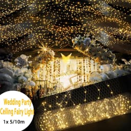 F2 Wedding Net LED String Lights 1x5/10m Roll Festival Party Hotel Ceiling Fairy Light Decorat DIY Meshes Starry Sky Rice Lamp