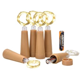 10PCS 2M 20LED Wine Bottle Cork String Light AAA Powered Copper Wire Bottle Stopper Garland Light DIY Wedding Party Light