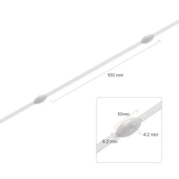 DC5V 15/20/25/30mm/50mm/100mm Pitch SK6812-RGBW LED Pebble Seed Pixel String Light Addressable Full Color IP67 Clear Wire