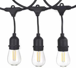 15M S14 String Lights E27 LED Retro Edison Filament Bulb Outdoor Garden Patio Holiday Wedding Garland LED S14 String Lights
