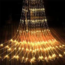 LED 3X2/3X3M Waterfall Curtain Icicle String Lights Meteor Shower Garland Fairy Lights for Christmas Wedding Party Garden Decor