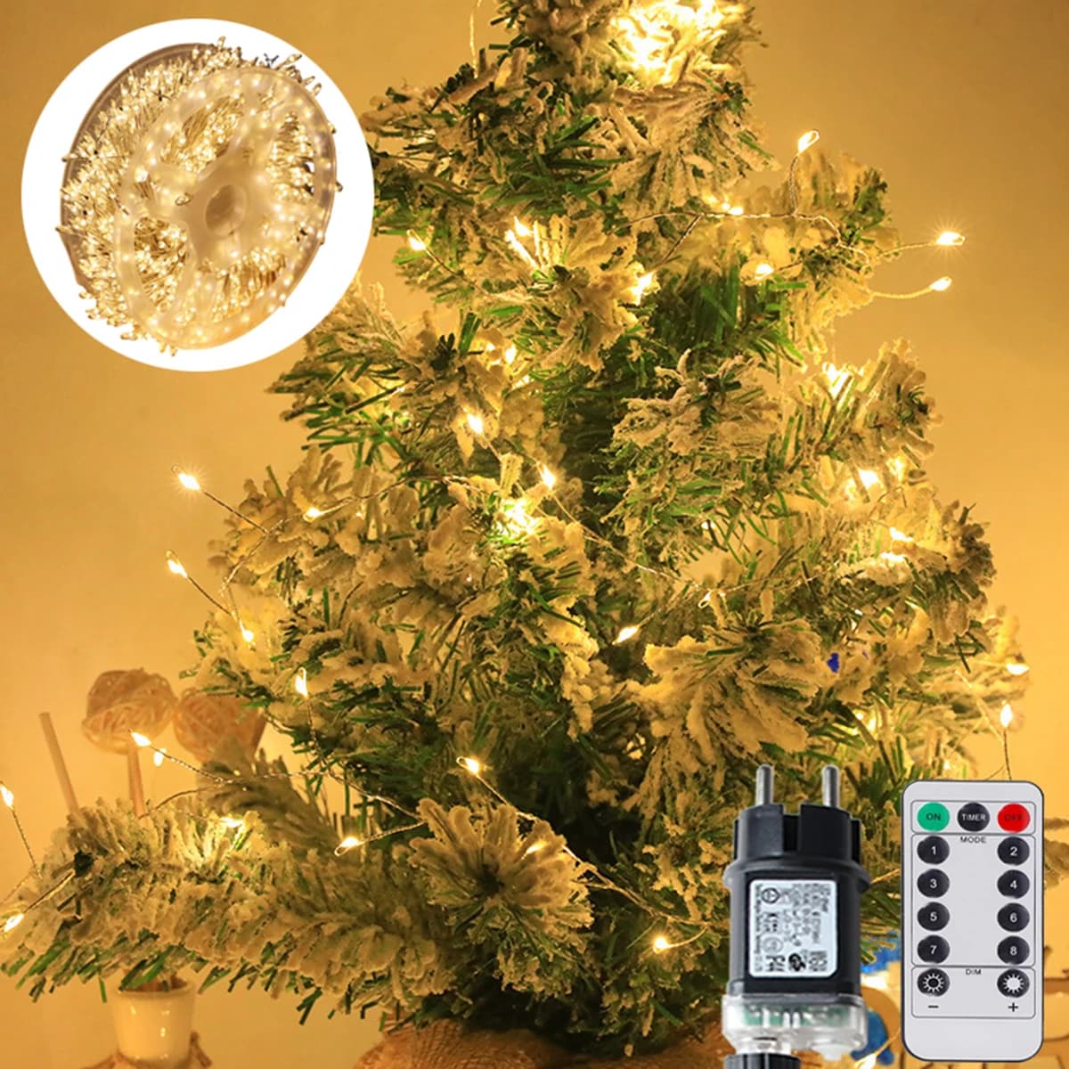 LED String Fairy Cluster Lights 6M-50M Silver Wire Christmas Tree Light Outdoor Garland New Year Street Home Party Wedding Decor