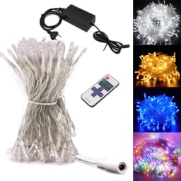DC12V LED String Light 10M 20M 30M 50M Fairy LED Garland Light for Christmas Wedding Decoration with EU/US/AU/UK Plug Dimmer
