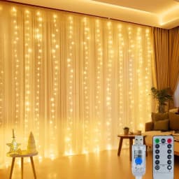 Curtain Lights 300/600LED Dimmable Fairy Lights with Remote and Timer 8 Modes USB Powered String Lights for Room Wall Party Xmas