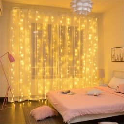 Wedding Garland Fairy Lights Outdoor 8 Mode LED USB Curtain Light String Holiday Garden Light EID Mubarak Valentine's Day