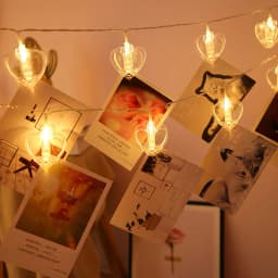 LED Photo String Lights Battery Powered Christmas Fairy Twinkle Lights with Clips for Hanging Picture Bedroom Wall Wedding Decor