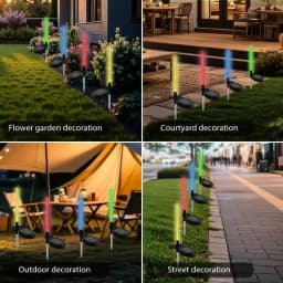Solar Garden Lawn Light 1/2Pcs Waterproof Outdoor Solar Lamp RGB Bubble Stick Light For Yard Camping Party Holiday Decorative