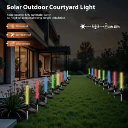 Solar Garden Lawn Light 1/2Pcs Waterproof Outdoor Solar Lamp RGB Bubble Stick Light For Yard Camping Party Holiday Decorative