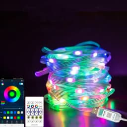 RGB LED Fairy String Lights Dreamcolor USB Christmas Light Bluetooth APP Smart Garland Fairy Light Christmas Wedding Party Decor