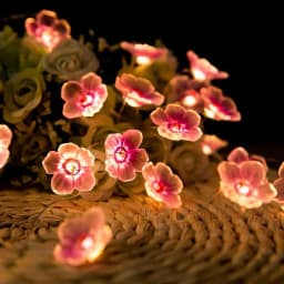 20/30 Led Lights Pink Cherry Blossom String Lights Christmas Holiday Party Decor Led Light Garland Sakura Hanging Light String