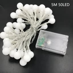 LSDM New Year 1.5/2/3/4/5/10M LED Holiday Fairy Garland Ball String Lights Globe Wedding Home Decoration Battery Rope Lights