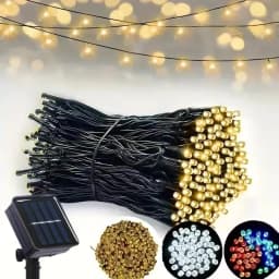 Outdoor Solar LED String Lights Waterproof 8 Modes Fairy Lights Solar Powered for Christmas Tree Patio Yard Party Holiday Decor