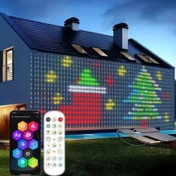 Smart RGB LED Curtain Light Music Synchronous DIY Text Animation Displays Christmas Party Decoration Interior Decor APP Control