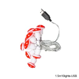 10/20 Leds Mushroom LED Fairy Lights USB/Battery Operated String Light for New Year Christmas Party Gift Garland Pot Fairy Decor