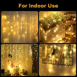 Christmas Decoration 2026 Festoon Led Icicle Curtain Lights Outdoor Droop 0.5/0.6/0.7M Street Garland On The House New Year Eve