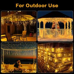 Christmas Decoration 2026 Festoon Led Icicle Curtain Lights Outdoor Droop 0.5/0.6/0.7M Street Garland On The House New Year Eve