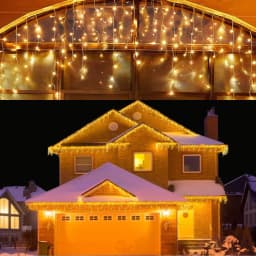 Christmas Decorations Icicle String Lights 7m-35m Hanging Garland Outdoor Indoor Fairy Lights for Wedding Holiday US EU Plug
