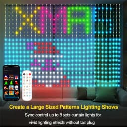 Outdoor Led String Christmas Lights Bluetooth Music App Control RGBIC Curtain USB DC5V WS2812B LED Addressable Party Decoration