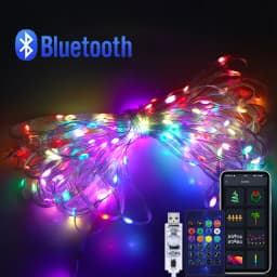 USB Port RGB LED String Fairy Lights WS2811 Smart Bluetooth App Control Christmas Light New Year Party Decor Holiday Lighting