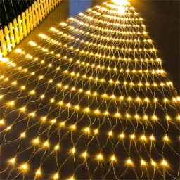 3x3m 6x4m 10x1m LED Net Mesh String Lights Outdoor Window Curtain Fairy Light Christmas Tree Bush Net Light for Garden Decor