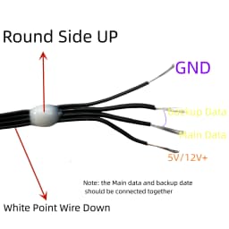 DC5V 12V 1000/3000ct Black Wire WS2815 Dual Signal 4Pin LED Pebble Seed Pixel String Light RGB Addressable IP67 2cm-20cm Spacing