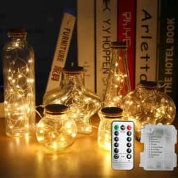 2/5/10/20m LED Fairy Wire String Light Battery Powered with Remote Christmas Wedding Garland Outdoor Birthday Bedroom Decoration