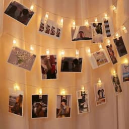 Garland Card Photo Clip Fairy String Lights 20LEDs Led Fairy Light Xmas Bedroom DIY Clothespin Shapes Battery Christmas Lamp