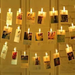 Garland Card Photo Clip Fairy String Lights 20LEDs Led Fairy Light Xmas Bedroom DIY Clothespin Shapes Battery Christmas Lamp