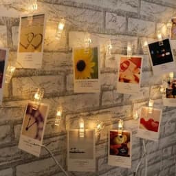 Garland Card Photo Clip Fairy String Lights 20LEDs Led Fairy Light Xmas Bedroom DIY Clothespin Shapes Battery Christmas Lamp
