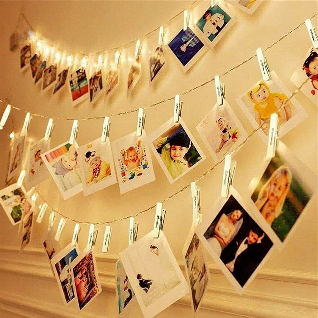 Big Photo Clip String Lights 10/20/40/80Led Fairy Lights For Hanging Pictures Cards Light Clips Graduation Party Wedding Decor