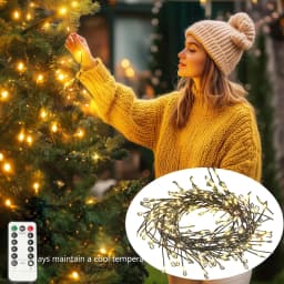 6M-48M LED Fairy Light Cluster Firecracker String Lights Christmas Garland For Birthday Home New Year Christmas Tree Decor Lamps