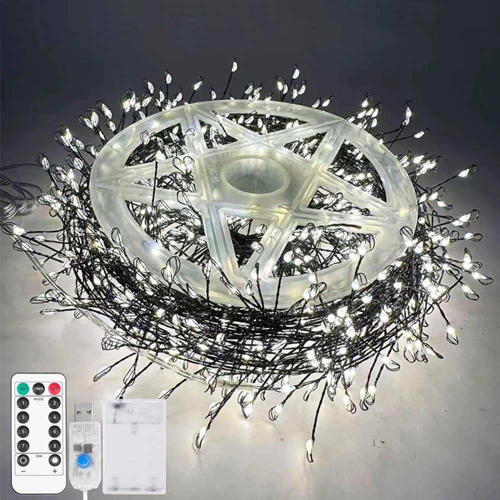 1.5m 3m 6m 9m LED Fairy Lights with 13key Remote Control USB Battery 5V DC Powered Firecracker Weaving String for Home Decor