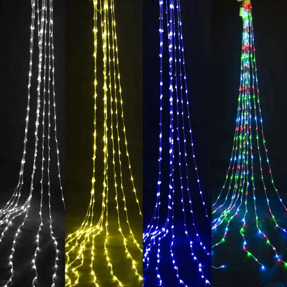 Waterfall Meteor Shower Rain String Light Christmas LED Festoon 2/3/6M LED Holiday Decorative Lights For Home Garland Curtain