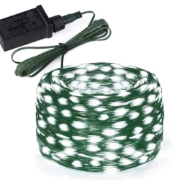 Outdoor LED Christmas Lights Green Wire Leather 24V Fairy Lights String Waterproof Garden Party Wedding Garland Decor New Year Q