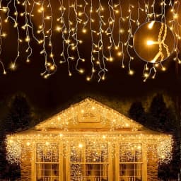 Christmas Decorations For Home Outdoor Festoon Led Garland Icicle Curtain Light New Year 2026 Decor Droop 0.5/0.6/0.7M EU Plug