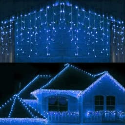 Christmas Decorations For Home Outdoor Festoon Led Garland Icicle Curtain Light New Year 2026 Decor Droop 0.5/0.6/0.7M EU Plug