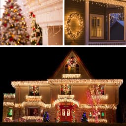 Christmas Decorations For Home Outdoor Festoon Led Garland Icicle Curtain Light New Year 2026 Decor Droop 0.5/0.6/0.7M EU Plug