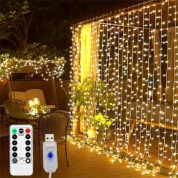 1pc 6x3/3x3/3x2/3x1m USB LED Curtain String Lights Bedroom Garland Fairy Lamp Wedding Party Home Ramadan Decoration Lighting