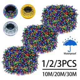 220V LEDs Twinkling Fairy Lights String 1/2/3Packs Holiday Christmas Tree Lawn Night Party Decorative Light Only EU Power Plug